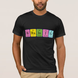 T-shirt Chemise de nom de table périodique Brainier