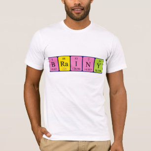 T-shirt Chemise de nom de table périodique Brainy