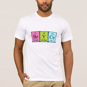 T-shirt Chemise de nom de table périodique Bryce