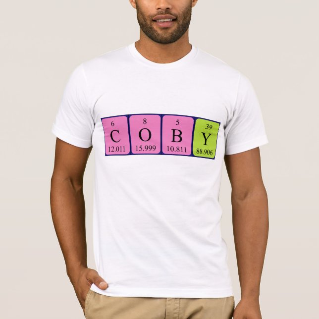 T-shirt Chemise de nom de table périodique Coby (Devant)