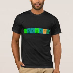T-shirt Chemise de nom de table périodique Constantin