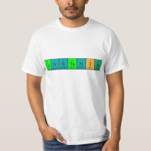 T-shirt Chemise de nom de table périodique Constantin