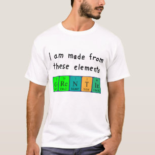 T-shirt Chemise de nom de table périodique Corentin