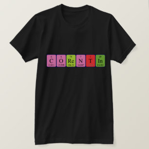 T-shirt Chemise de nom de table périodique Corentin