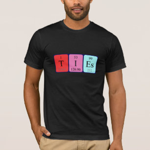 T-shirt Chemise de nom de table périodique cravate