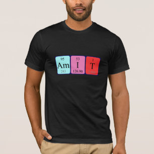 T-shirt Chemise de nom de table périodique d'Amit
