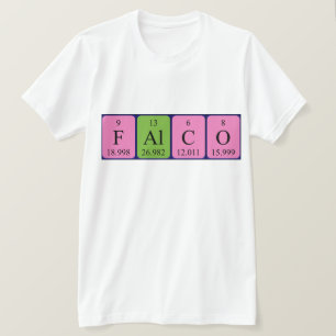 T-shirt Chemise de nom de table périodique de Falco
