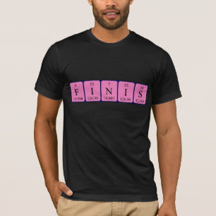 T-shirt Chemise de nom de table périodique de Finis
