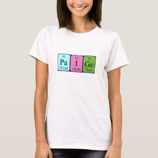 T-shirt Chemise de nom de table périodique de Paige