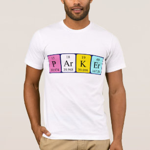 T-shirt Chemise de nom de table périodique de Parker
