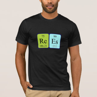 T-shirt Chemise de nom de table périodique de Rees
