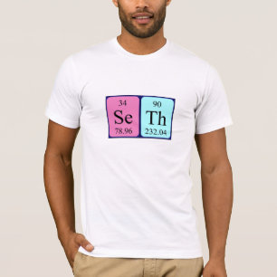 T-shirt Chemise de nom de table périodique de Seth