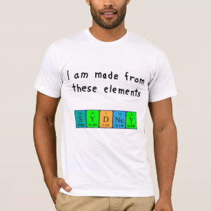 T-shirt Chemise de nom de table périodique de Sydney