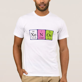 T-shirt Chemise de nom de table périodique de Xenos