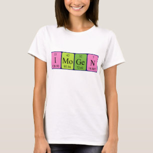 T-shirt Chemise de nom de table périodique d'Imogen