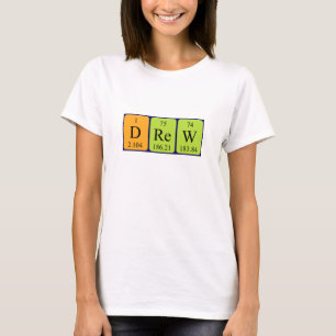 T-shirt Chemise de nom de table périodique Drew