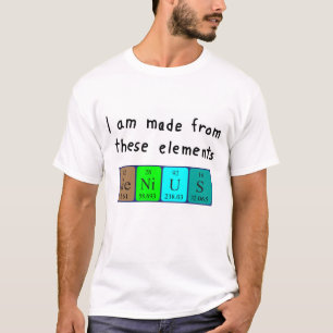 T-shirt Chemise de nom de table périodique du génie