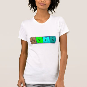 T-shirt Chemise de nom de table périodique du génie