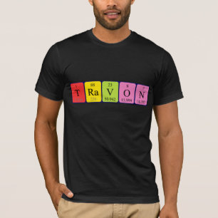 T-shirt Chemise de nom de table périodique du voyageur