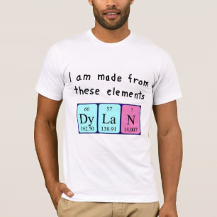 T-shirt Chemise de nom de table périodique Dylan