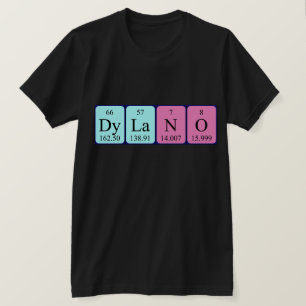 T-shirt Chemise de nom de table périodique Dylano
