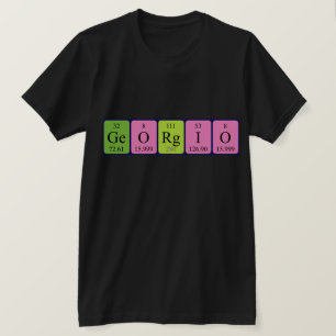 T-shirt Chemise de nom de table périodique Georgio