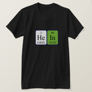 T-shirt Chemise de nom de table périodique Hein