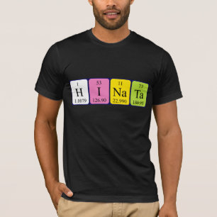 T-shirt Chemise de nom de table périodique Hinata