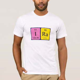 T-shirt Chemise de nom de table périodique Ira