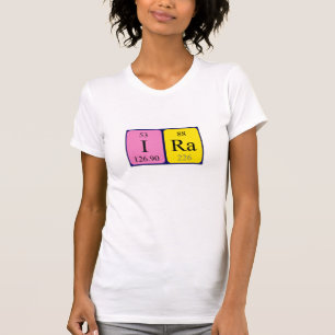 T-shirt Chemise de nom de table périodique Ira