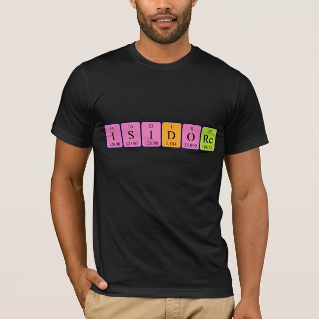 T-shirt Chemise de nom de table périodique Isidore (Devant)
