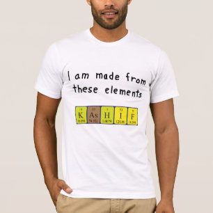 T-shirt Chemise de nom de table périodique Kashif