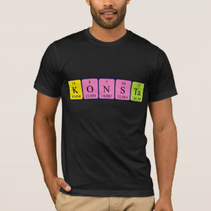 T-shirt Chemise de nom de table périodique Konsta