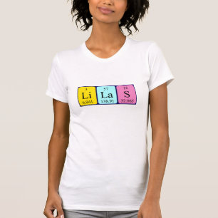 T-shirt Chemise de nom de table périodique Lilas