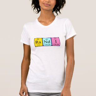 T-shirt Chemise de nom de table périodique Randi
