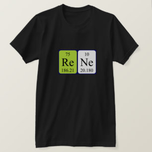 T-shirt Chemise de nom de table périodique René