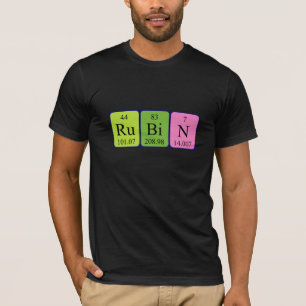 T-shirt Chemise de nom de table périodique Rubin