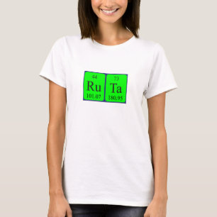 T-shirt Chemise de nom de table périodique Ruta