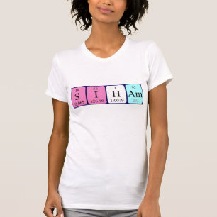 T-shirt Chemise de nom de table périodique Siham