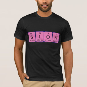 T-shirt Chemise de nom de table périodique Sion