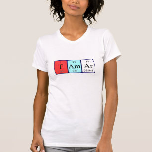 T-shirt Chemise de nom de table périodique tamar