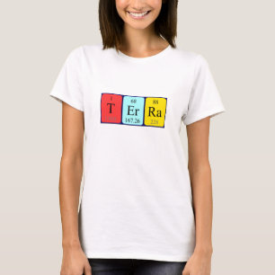 T-shirt Chemise de nom de table périodique Terra