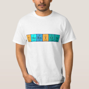 T-shirt Chemise de nom de table périodique Thornton