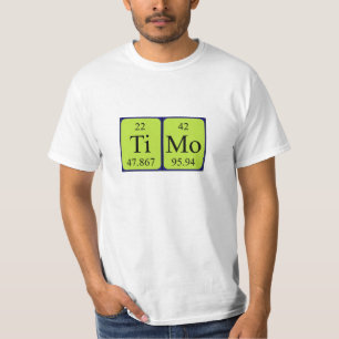 T-shirt Chemise de nom de table périodique Timo
