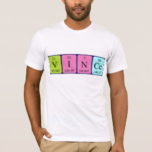 T-shirt Chemise de nom de table périodique Vince