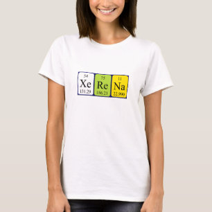 T-shirt Chemise de nom de table périodique Xerena