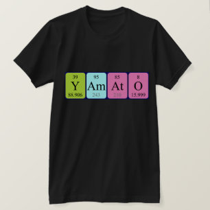 T-shirt Chemise de nom de table périodique Yamato