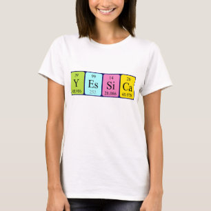 T-shirt Chemise de nom de table périodique Yessica