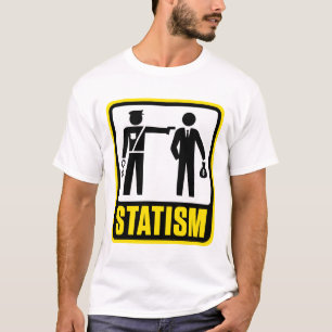T-shirt Chemise de panneau d'avertissement d'étatisme