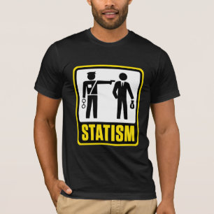 T-shirt Chemise de panneau d'avertissement d'étatisme